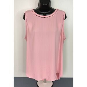 Loft Women's Classic Sleeveless Tank Top Pink Size XL Minimalist